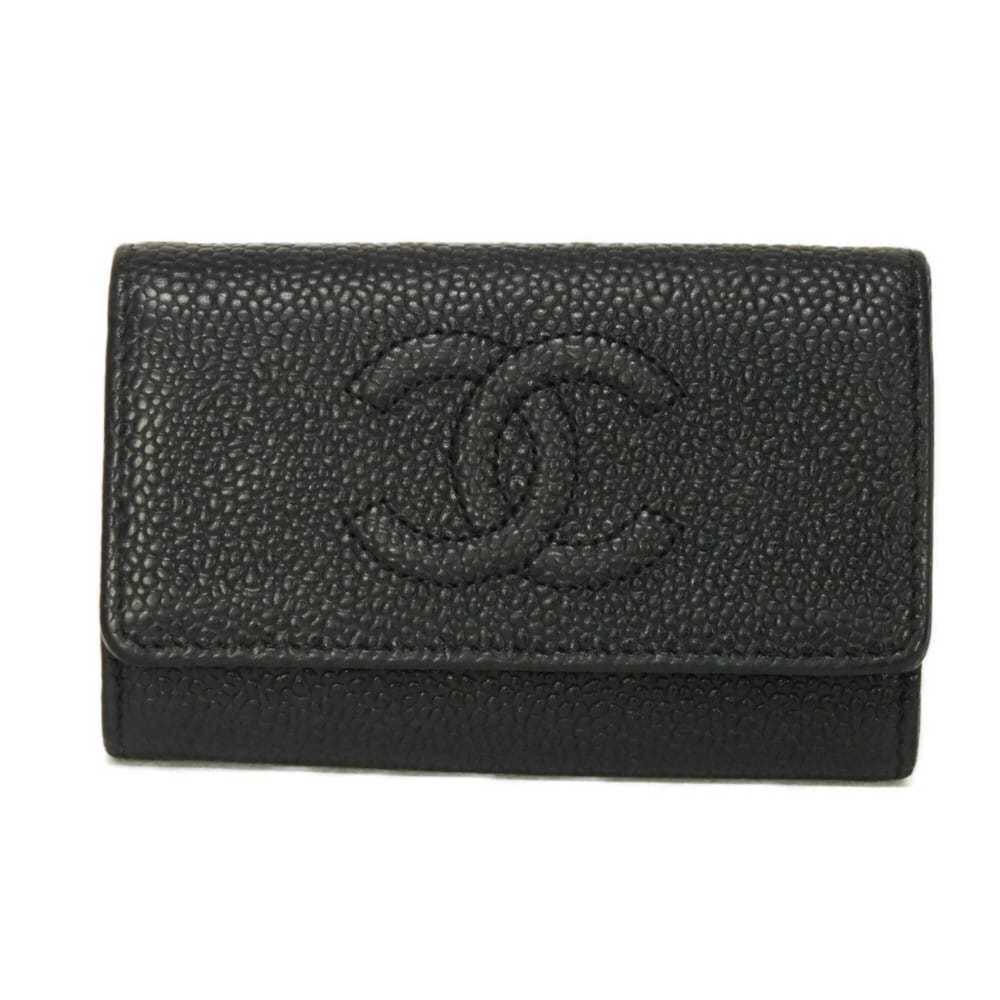 Chanel CC Signature Key Case, 6-Key Holder, Embossed Mark, Stitched, Double S...